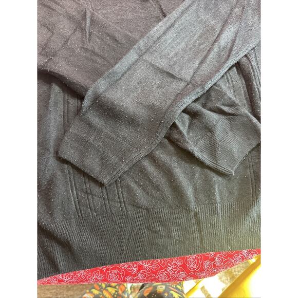 Dockers Men's Pullover Sweater Black Size M Knit Front Soft Preppy Casual V1 - Picture 3 of 4